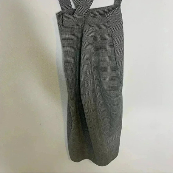 Forever 21 pinafore suspender plaid pencil skirt midi Sz small - Picture 4 of 8